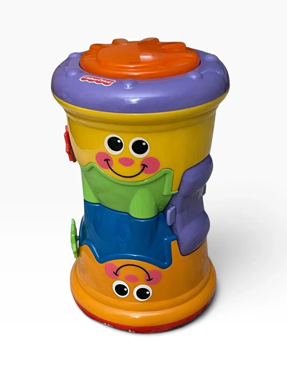 2006 Fisher Price Crawl Along Drum Roll Musical Bongo Baby Toy Lights Sounds